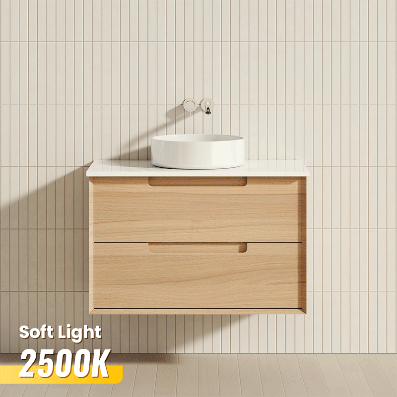 600-1500Mm Ainsley Wall Hung Vanity Natural Timber Grains Cabinet Only & Stone Top Available 