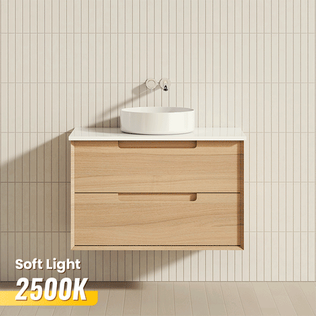 600-1500Mm Ainsley Wall Hung Vanity Natural Timber Grains Cabinet Only & Stone Top Available 