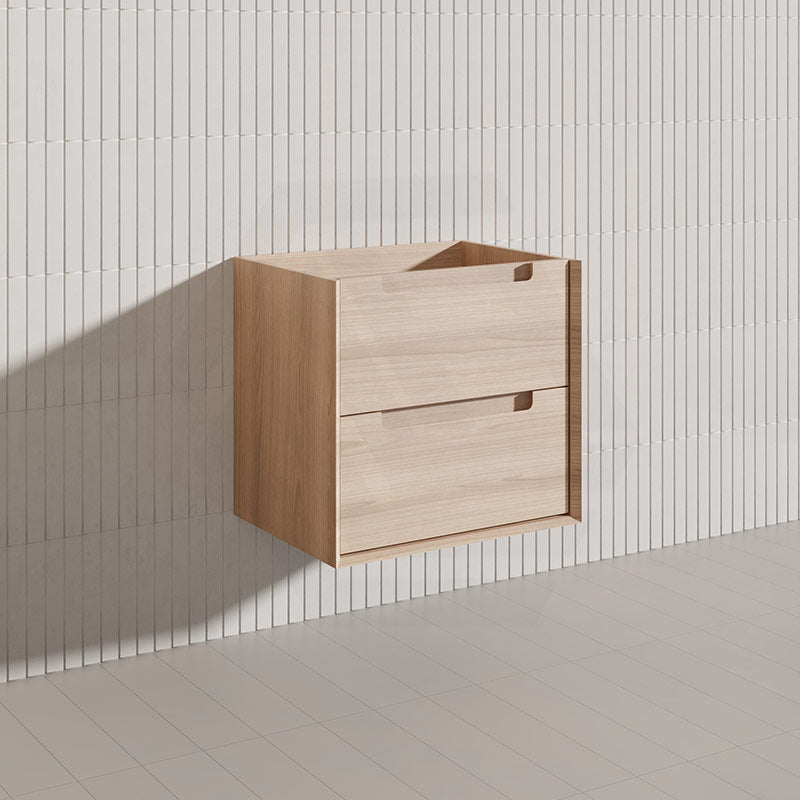 600mm Aulic Ainsley Wall Hung Vanity Natural Timber Grains Mia Finish & Stone Top Bathroom Available