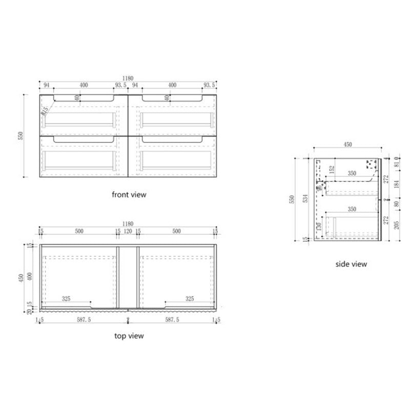 Aulic Lovina Tier 600-1800mm Harvest Oak Fluted Wall Hung Vanity with Finger Pull Drawers