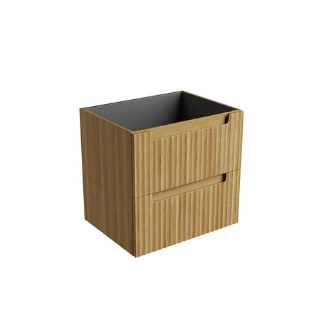 Aulic Lovina Tier 600-1800mm Harvest Oak Fluted Wall Hung Vanity with Finger Pull Drawers