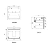 Aulic Lovina Tier 600-1800mm Harvest Oak Fluted Wall Hung Vanity with Finger Pull Drawers