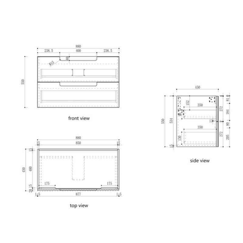 Aulic Lovina Tier 600-1800mm Harvest Oak Fluted Wall Hung Vanity with Finger Pull Drawers