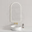 N#1(Nickel) Aulic Canterbury 503X903Mm Brushed Nickel Framed Touchless Arch Backlit Led Mirror
