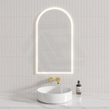 Aulic Canterbury 500X900Mm Frameless Touchless Arch Backlit Led Mirror Mirrors