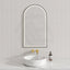 Aulic Canterbury 503X903Mm Matte Black Framed Touchless Arch Backlit Led Mirror Mirrors