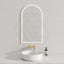 Aulic Canterbury 503X903Mm Matte White Framed Touchless Arch Backlit Led Mirror Mirrors