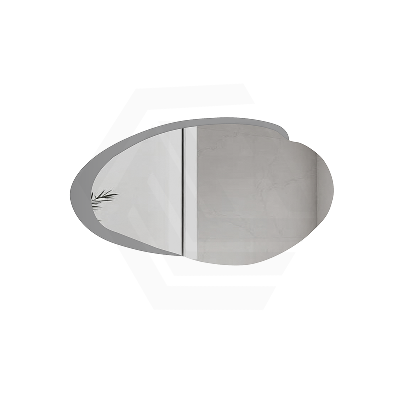 Aulic Evanston 1100/1300mm Touchless Backlit LED Mirror with Matt Grey/White Acrylic Edge Horizontal Installation