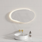 Aulic Evanston 1100/1300mm Touchless Backlit LED Mirror with Matt Grey/White Acrylic Edge Horizontal Installation