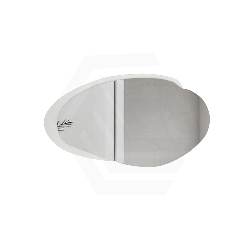 Aulic Evanston 1100/1300mm Touchless Backlit LED Mirror with Matt Grey/White Acrylic Edge Horizontal Installation
