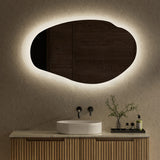 Aulic Evanston 1100/1300mm Touchless Backlit LED Mirror with Matt Grey/White Acrylic Edge Horizontal Installation
