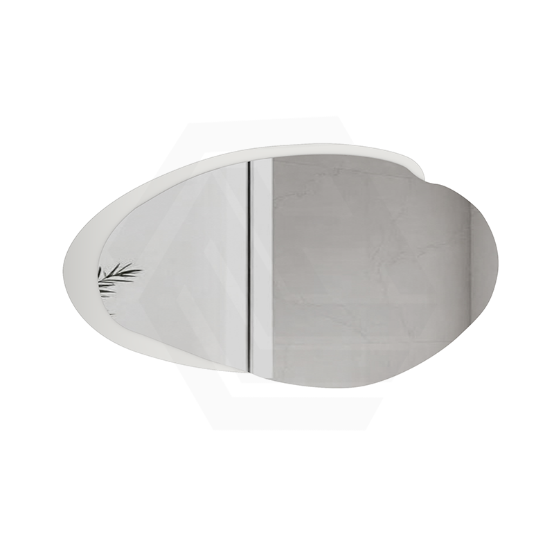 Aulic Evanston 1100/1300mm Touchless Backlit LED Mirror with Matt Grey/White Acrylic Edge Horizontal Installation