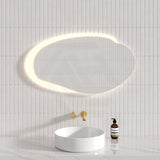 Aulic Evanston 530/1100/1300mm Touchless Backlit LED Mirror with Matt Grey/White Acrylic Edge Horizontal/Vertical Installation