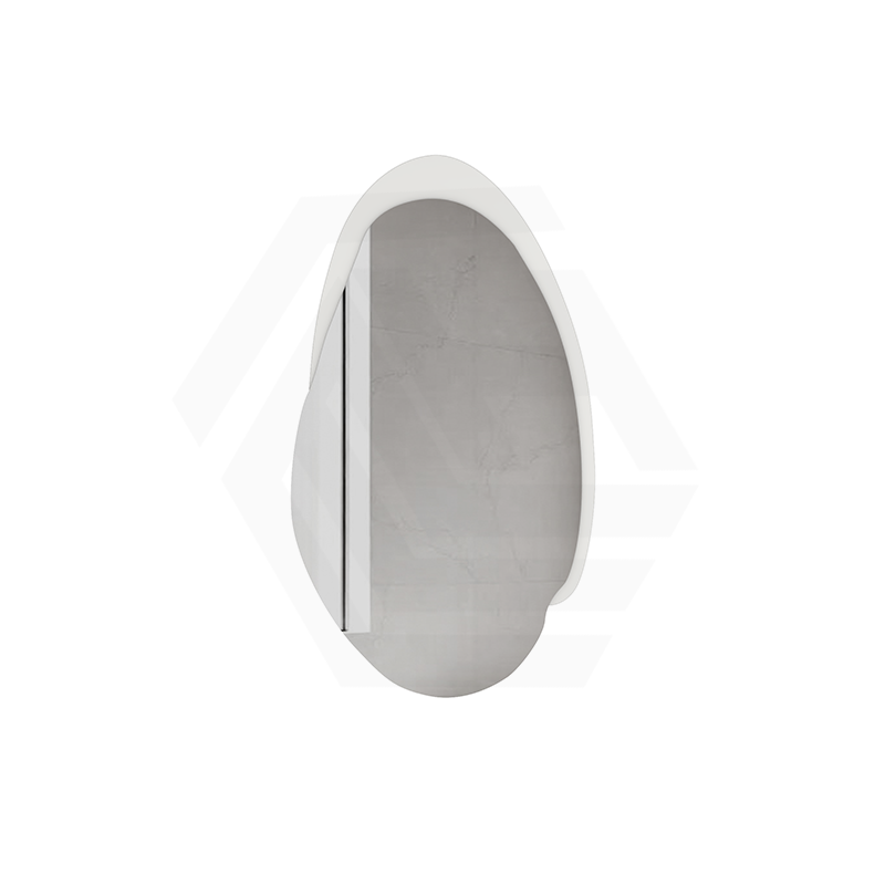 Aulic Evanston 530mm Touchless Backlit LED Mirror with Matt Grey/White Acrylic Edge Vertical Installation