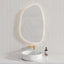 Aulic Tarcoola 553X903Mm Matt White Framed Touchless Backlit Led Mirror Special Shape Mirrors