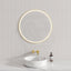 G#6(Gold) 700/900Mm Aulic Windsor Round Led Mirror Brushed Gold Framed Touchless Backlit Mirrors