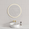 G#6(Gold) 700/900Mm Aulic Windsor Round Led Mirror Brushed Gold Framed Touchless Backlit Mirrors