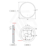 700mm Aulic Windsor Round Frameless LED Mirror Backlit Touch-Free Sensor
