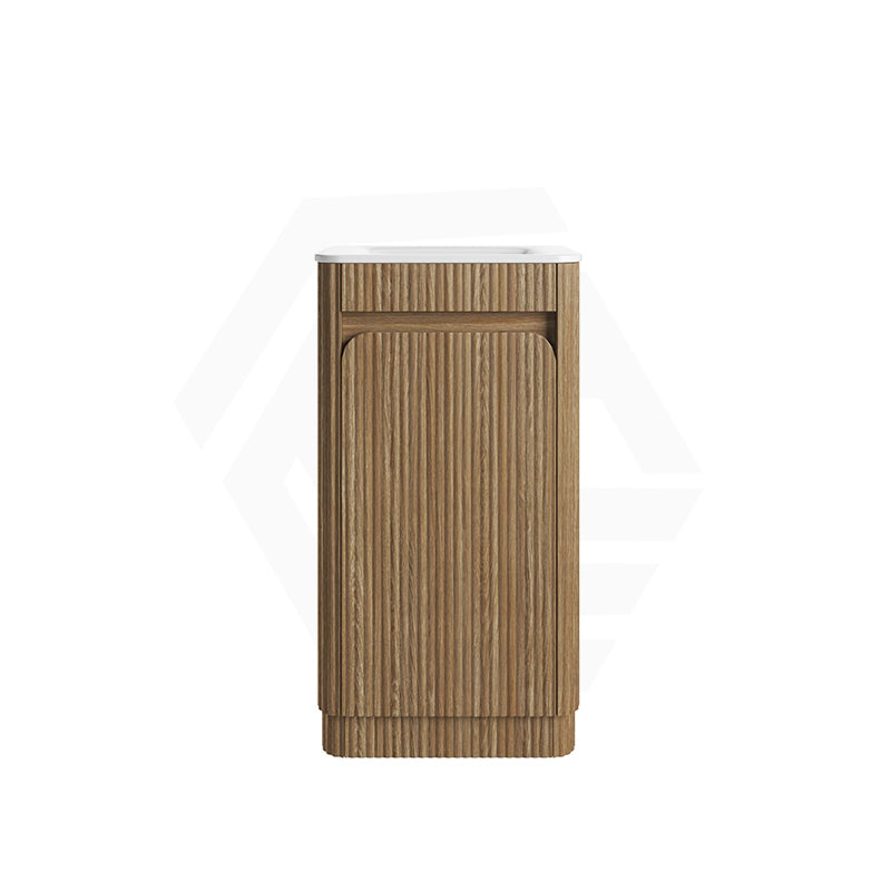 Aulic Mini Hartelle 470mm Fluted Curved Plywood Floor Standing Vanity Variant Color Avaliable