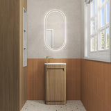 Aulic Mini Hartelle 470mm Fluted Curved Plywood Floor Standing Vanity Variant Color Avaliable