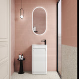 Aulic Mini Hartelle 470mm Fluted Curved Plywood Floor Standing Vanity Variant Color Avaliable