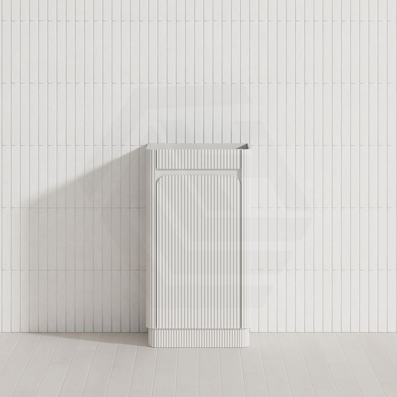 Aulic Mini Hartelle 470mm Fluted Curved Plywood Floor Standing Vanity Variant Color Avaliable