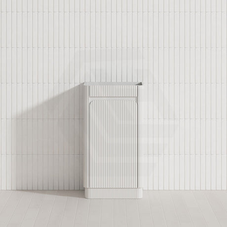 Aulic Mini Hartelle 470mm Fluted Curved Plywood Floor Standing Vanity Variant Color Avaliable