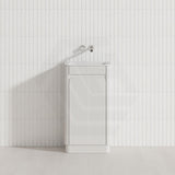 Aulic Mini Hartelle 470mm Fluted Curved Plywood Floor Standing Vanity Variant Color Avaliable