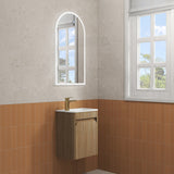 Aulic Mini Hartelle 470mm Fluted Curved Plywood Wall Hung Vanity Variant Color Avaliable