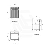 Aulic Mini Hartelle 470mm Fluted Curved Plywood Wall Hung Vanity Variant Color Avaliable