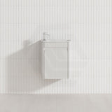 Aulic Mini Hartelle 470mm Fluted Curved Plywood Wall Hung Vanity Variant Color Avaliable