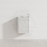 Aulic Mini Hartelle 470mm Fluted Curved Plywood Wall Hung Vanity Variant Color Avaliable