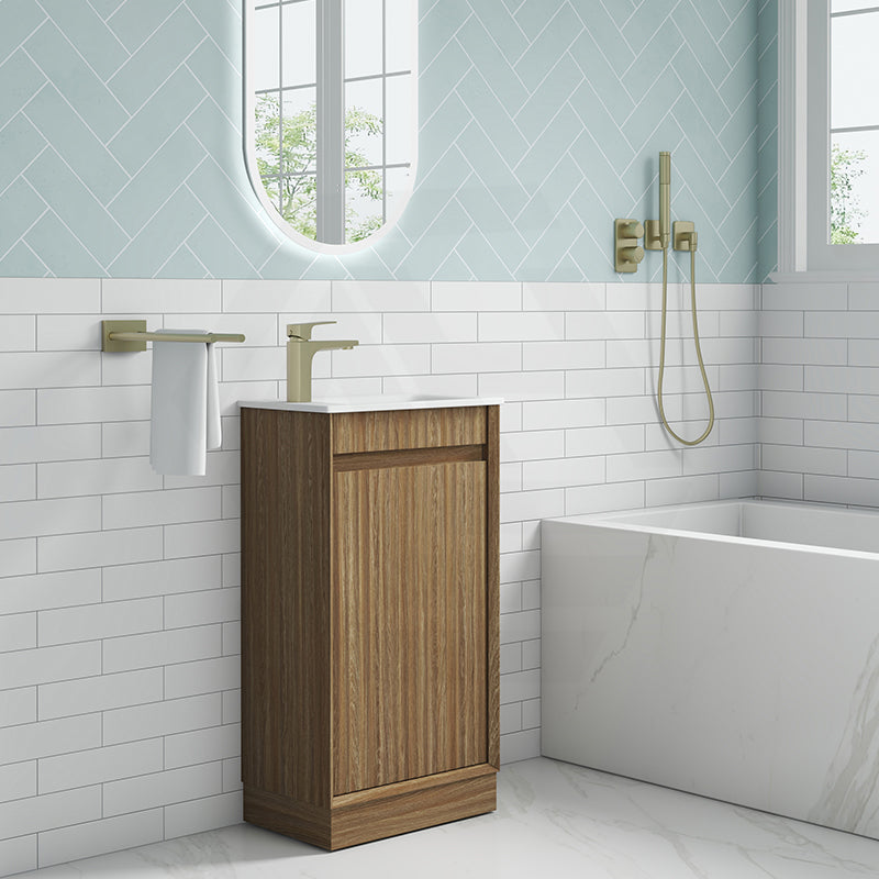 Aulic Mini Ravia 450mm Fluted Plywood Floor Standing Vanity Variant Color Avaliable