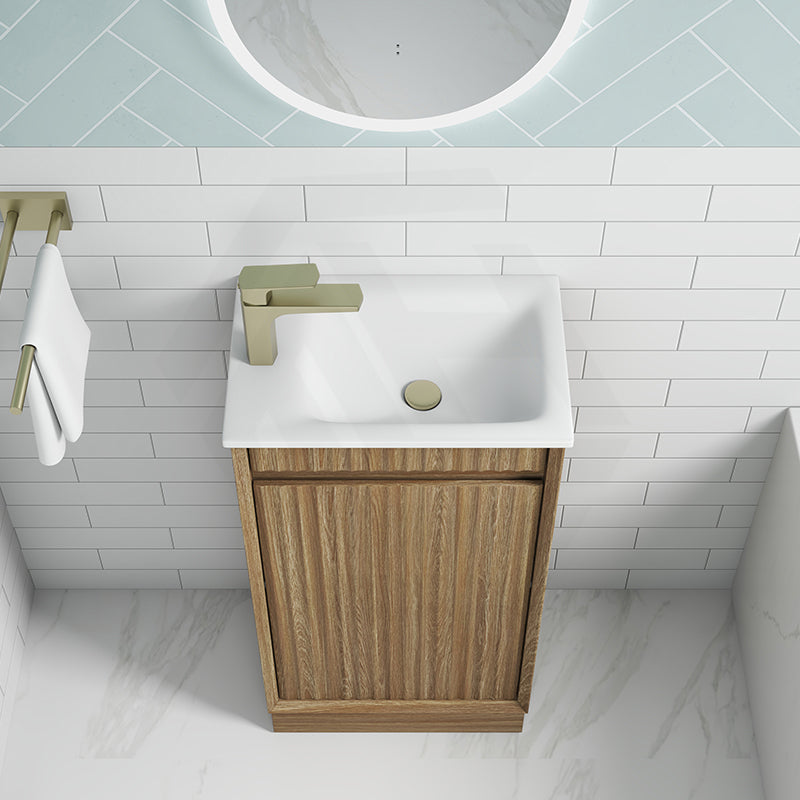 Aulic Mini Ravia 450mm Fluted Plywood Floor Standing Vanity Variant Color Avaliable