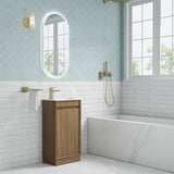 Aulic Mini Ravia 450mm Fluted Plywood Floor Standing Vanity Variant Color Avaliable
