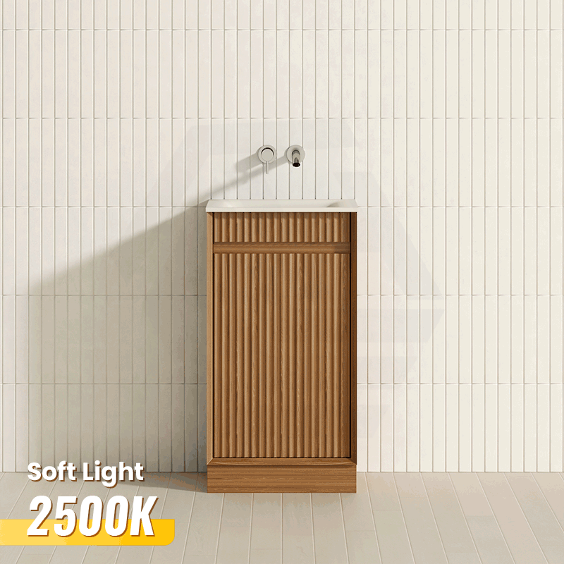 Aulic Mini Ravia 450mm Fluted Plywood Floor Standing Vanity Variant Color Avaliable