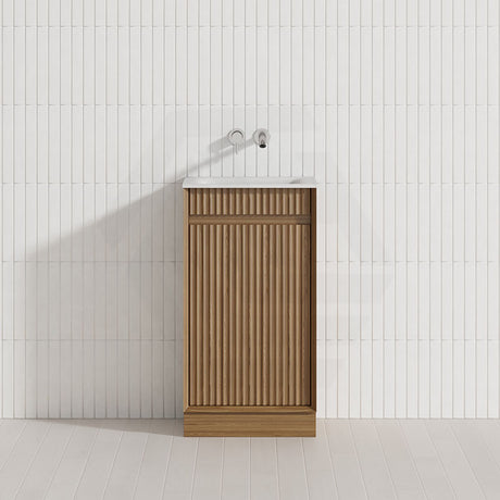 Aulic Mini Ravia 450mm Fluted Plywood Floor Standing Vanity Variant Color Avaliable