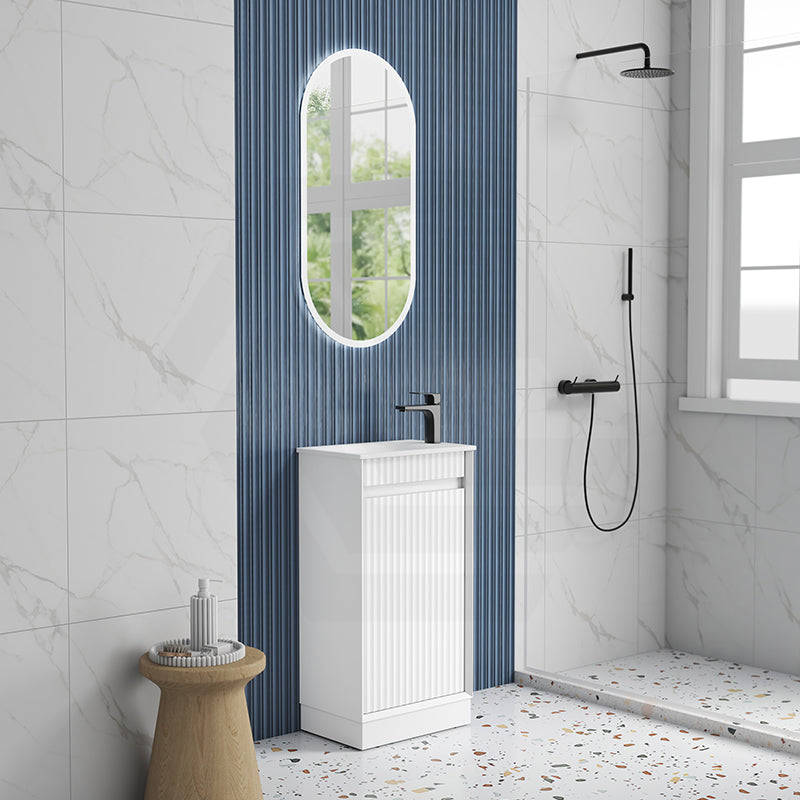 Aulic Mini Ravia 450mm Fluted Plywood Floor Standing Vanity Variant Color Avaliable