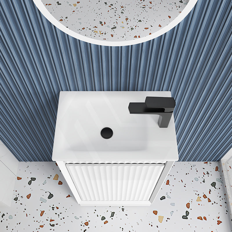 Aulic Mini Ravia 450mm Fluted Plywood Floor Standing Vanity Variant Color Avaliable