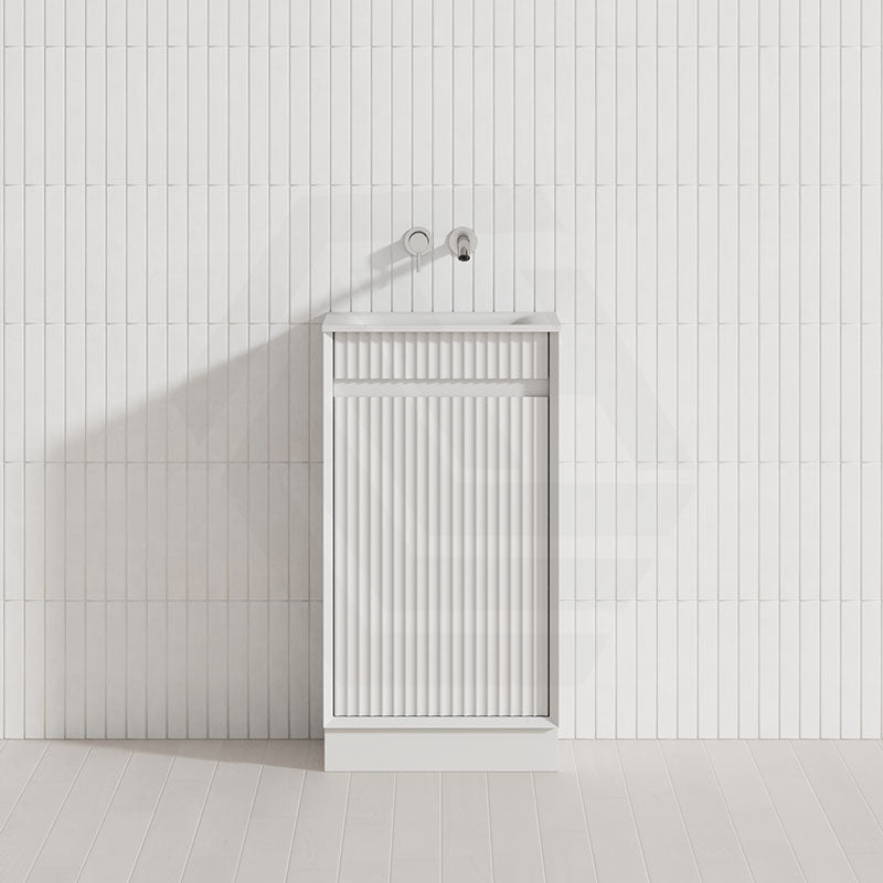 Aulic Mini Ravia 450mm Fluted Plywood Floor Standing Vanity Variant Color Avaliable