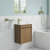Aulic Mini Ravia 450mm Fluted Plywood Wall Hung Vanity Variant Color Avaliable
