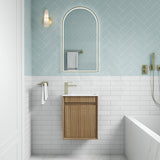 Aulic Mini Ravia 450mm Fluted Plywood Wall Hung Vanity Variant Color Avaliable