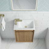Aulic Mini Ravia 450mm Fluted Plywood Wall Hung Vanity Variant Color Avaliable