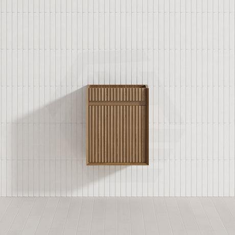 Aulic Mini Ravia 450mm Fluted Plywood Wall Hung Vanity Variant Color Avaliable