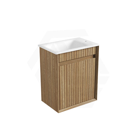 Aulic Mini Ravia 450mm Fluted Plywood Wall Hung Vanity Variant Color Avaliable