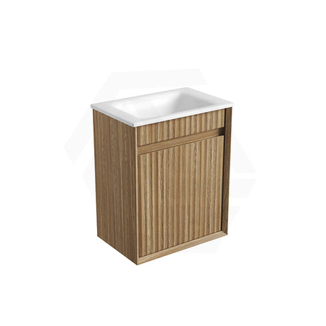 Aulic Mini Ravia 450mm Fluted Plywood Wall Hung Vanity Variant Color Avaliable