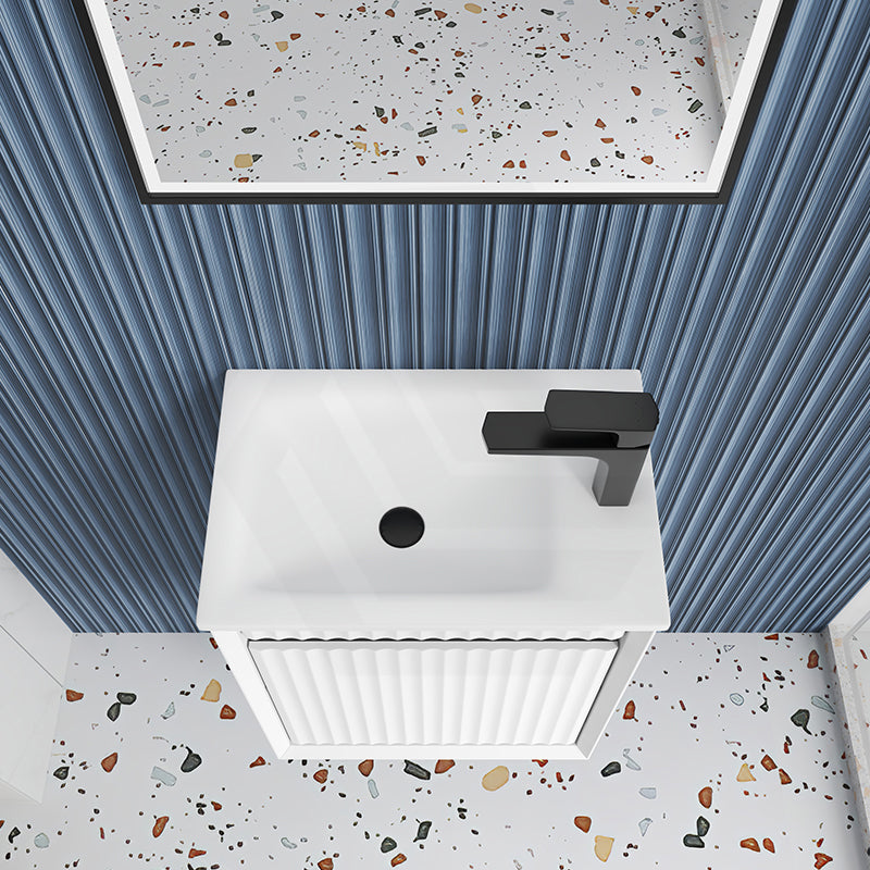 Aulic Mini Ravia 450mm Fluted Plywood Wall Hung Vanity Variant Color Avaliable