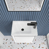 Aulic Mini Ravia 450mm Fluted Plywood Wall Hung Vanity Variant Color Avaliable