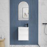 Aulic Mini Ravia 450mm Fluted Plywood Wall Hung Vanity Variant Color Avaliable
