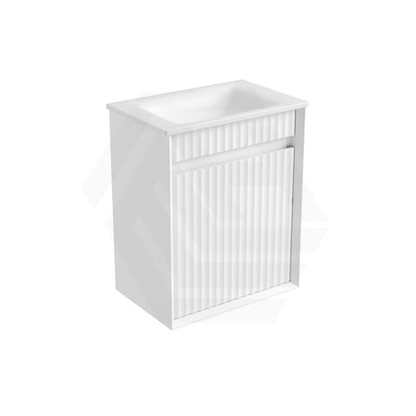 Aulic Mini Ravia 450mm Fluted Plywood Wall Hung Vanity Variant Color Avaliable